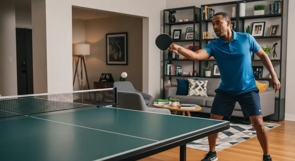 بازی کردن تنیس روی میز در خانه
