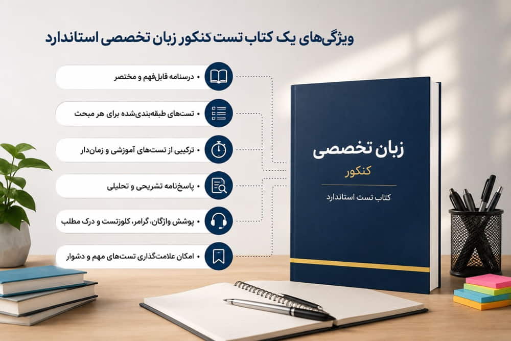 کتاب تست کنکور زبان تخصصی